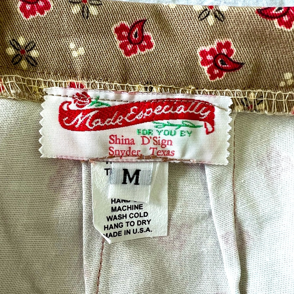 VTG 1960 ankle pants paisley print size: M